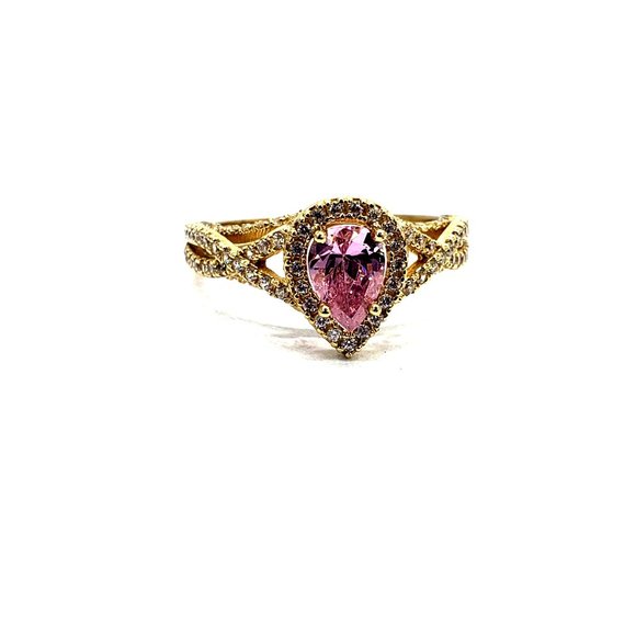 14K Solid Gold Ring for women CZ size 6.5 - Picture 9 of 9